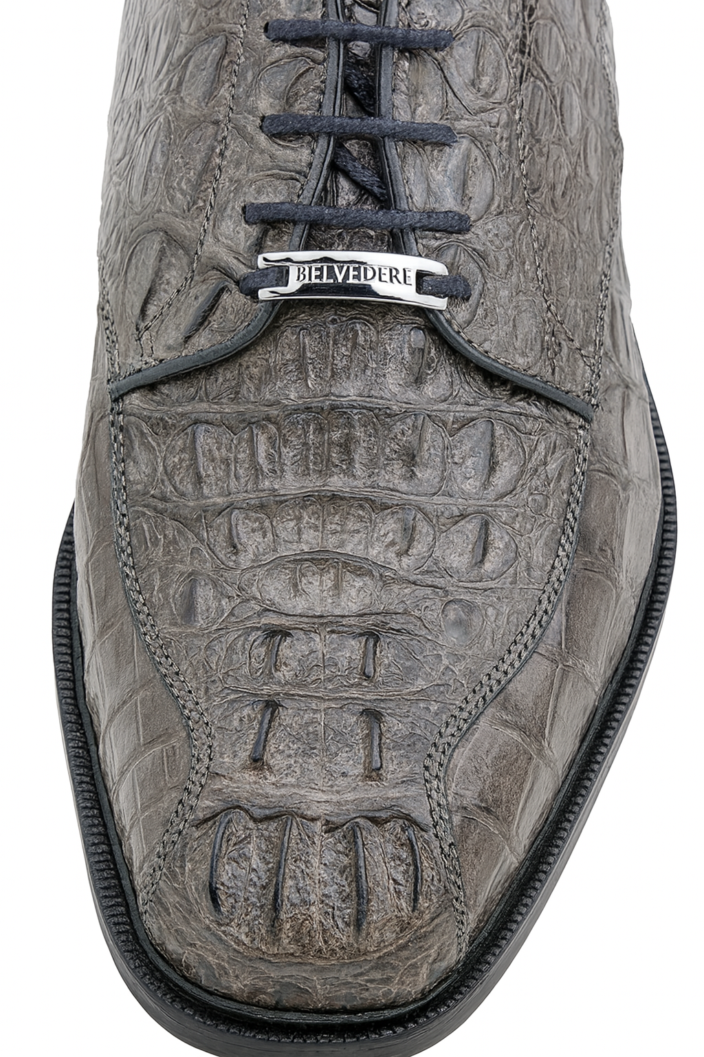 Grey Chapo Caiman Crocodile Dress Shoe by Belvedere