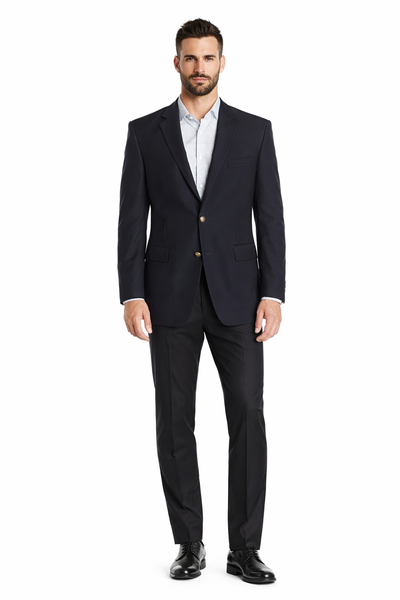 Men's Black 2 Button Dress Blazer