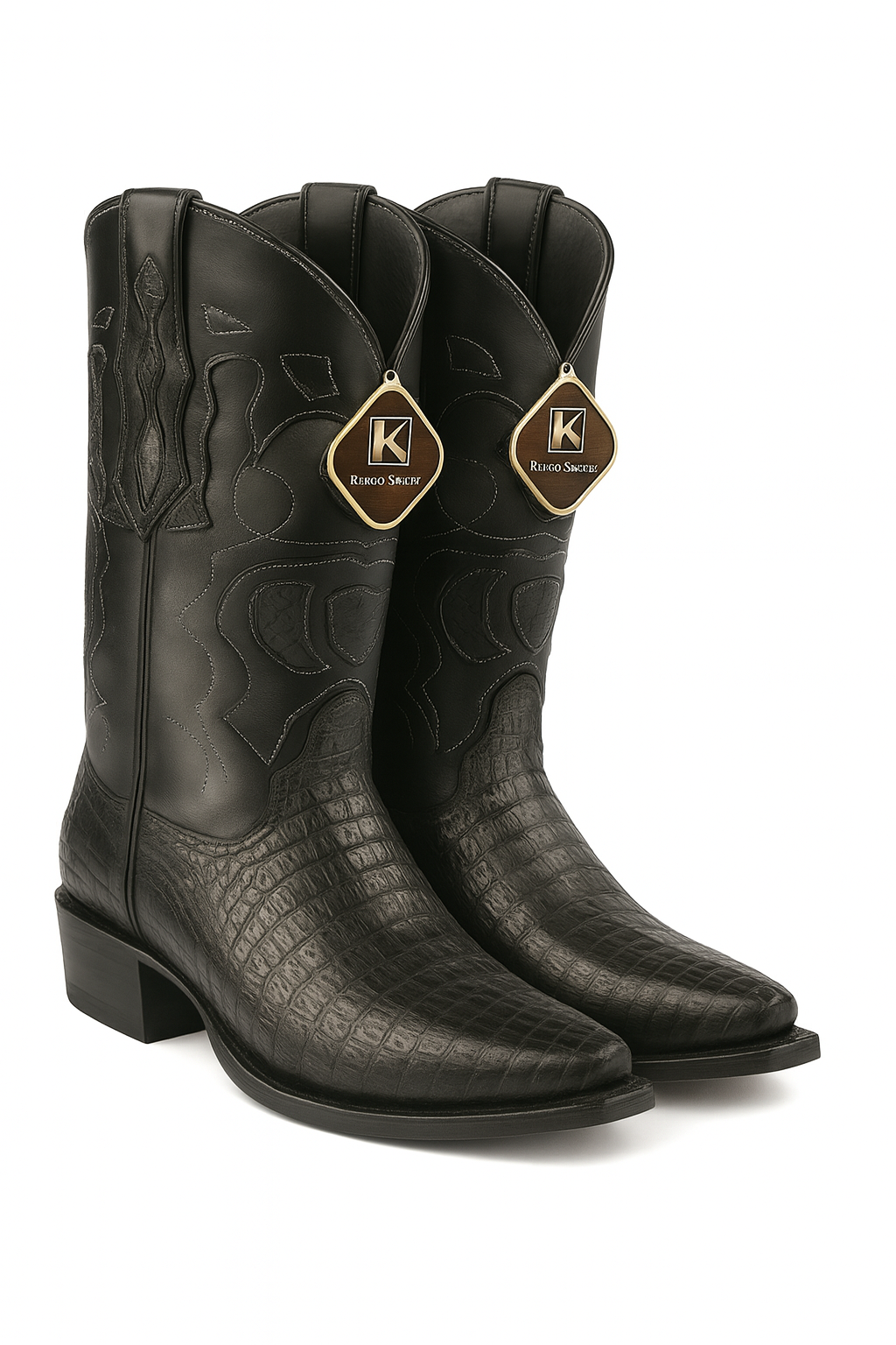 Caiman Belly Snip Toe Boots by King Exotic