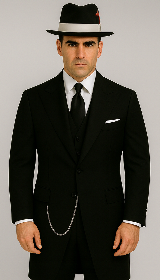 Men's Black dress zoot suit Fashion Tuxedo For Men + White Shirt + Black Tie Package Combo ~ Combination Price Men's Dress Shirt