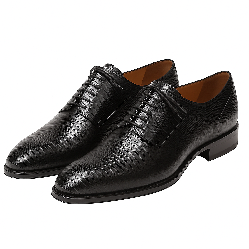 Mezlan Pegaso Lizard Black Dress Shoe