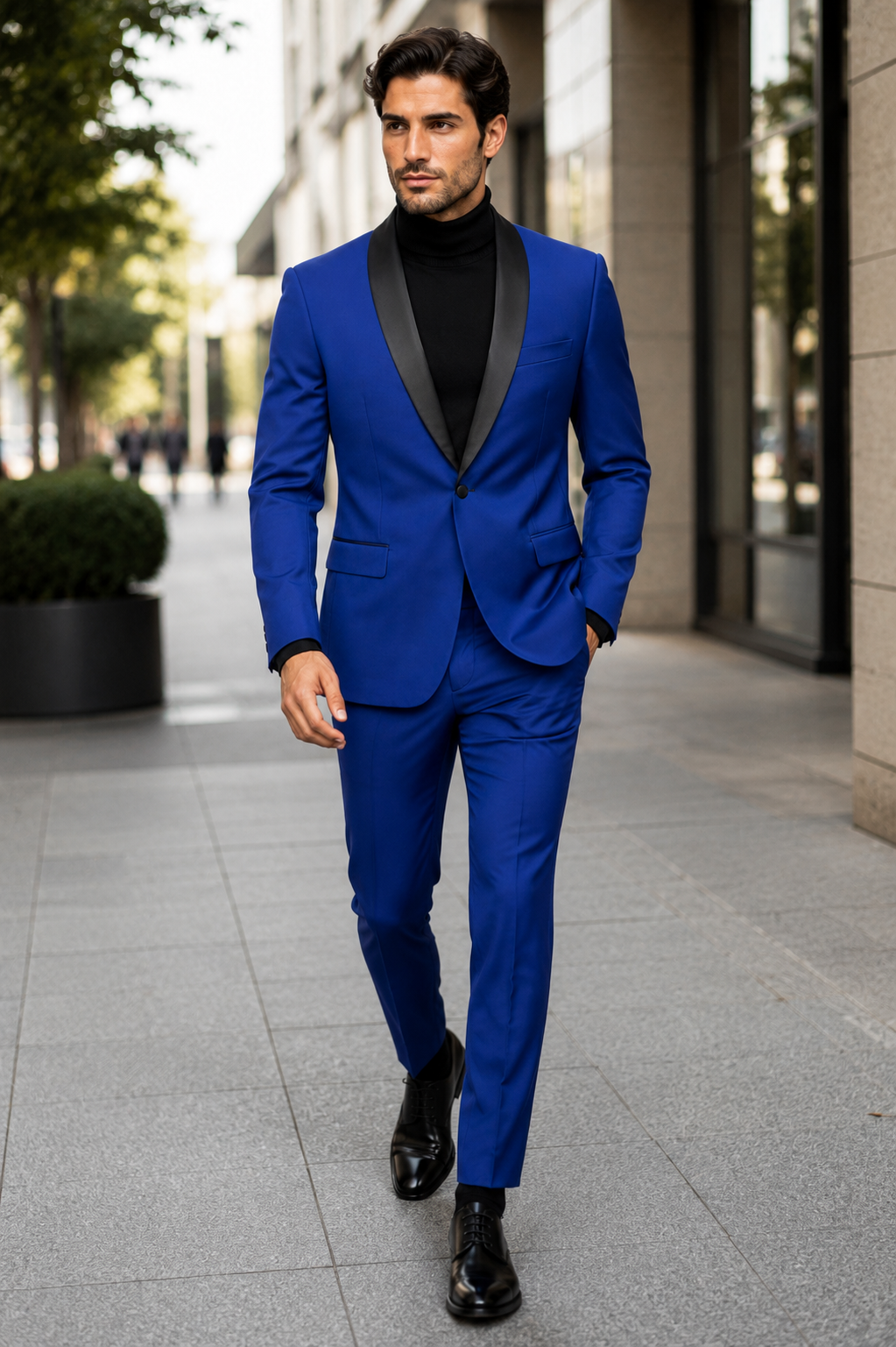 Men's Blazer Black ~ RoyalBlue Tuxedo Dinner Jacket and Blazer Two Toned