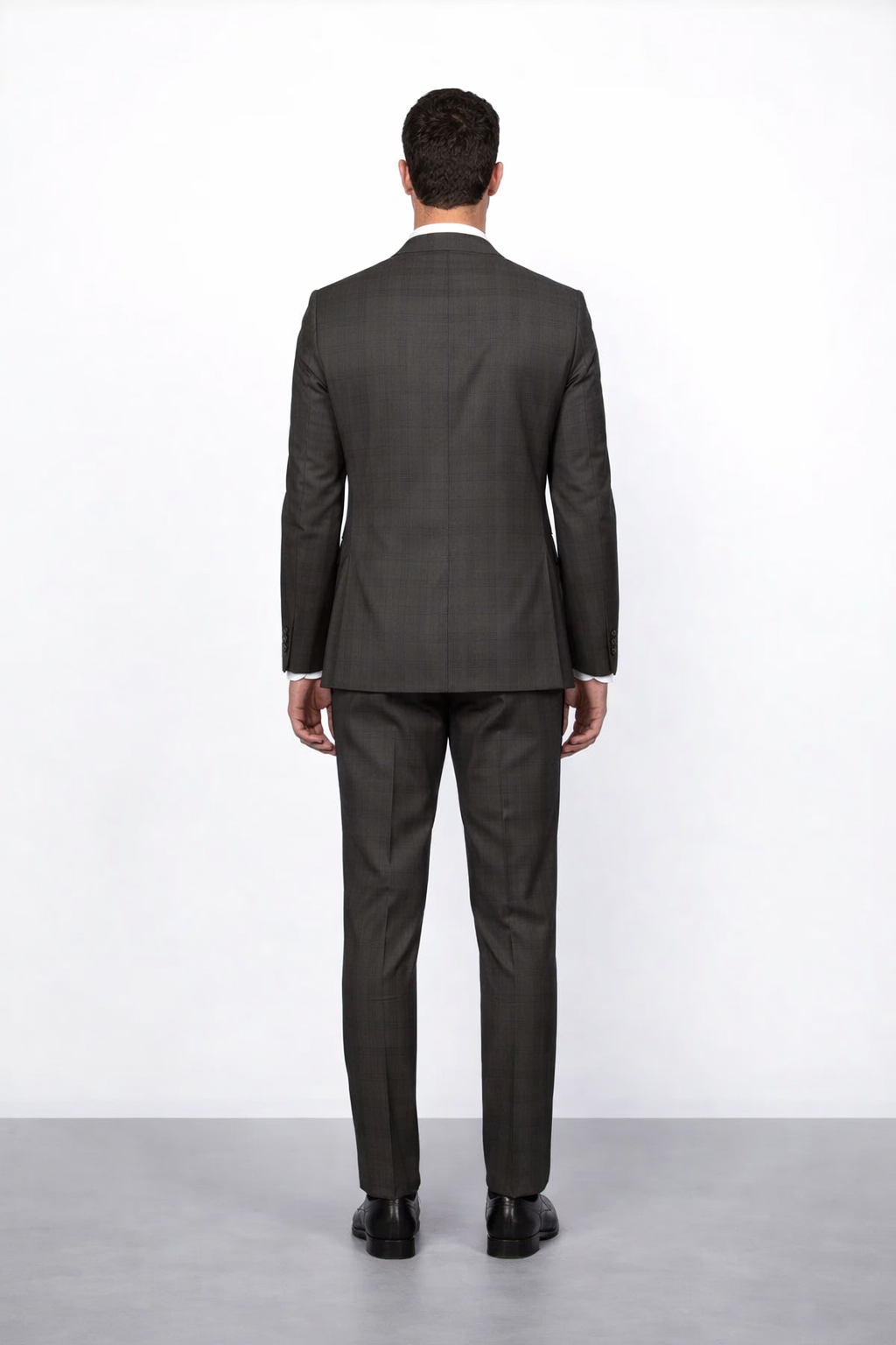 Rossiman Rossi Brown Plaid Slim Fit Suit