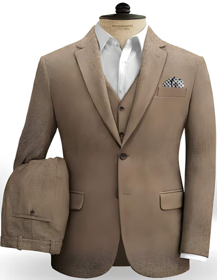 Mens Brown Tweed Suit - Wool Suit