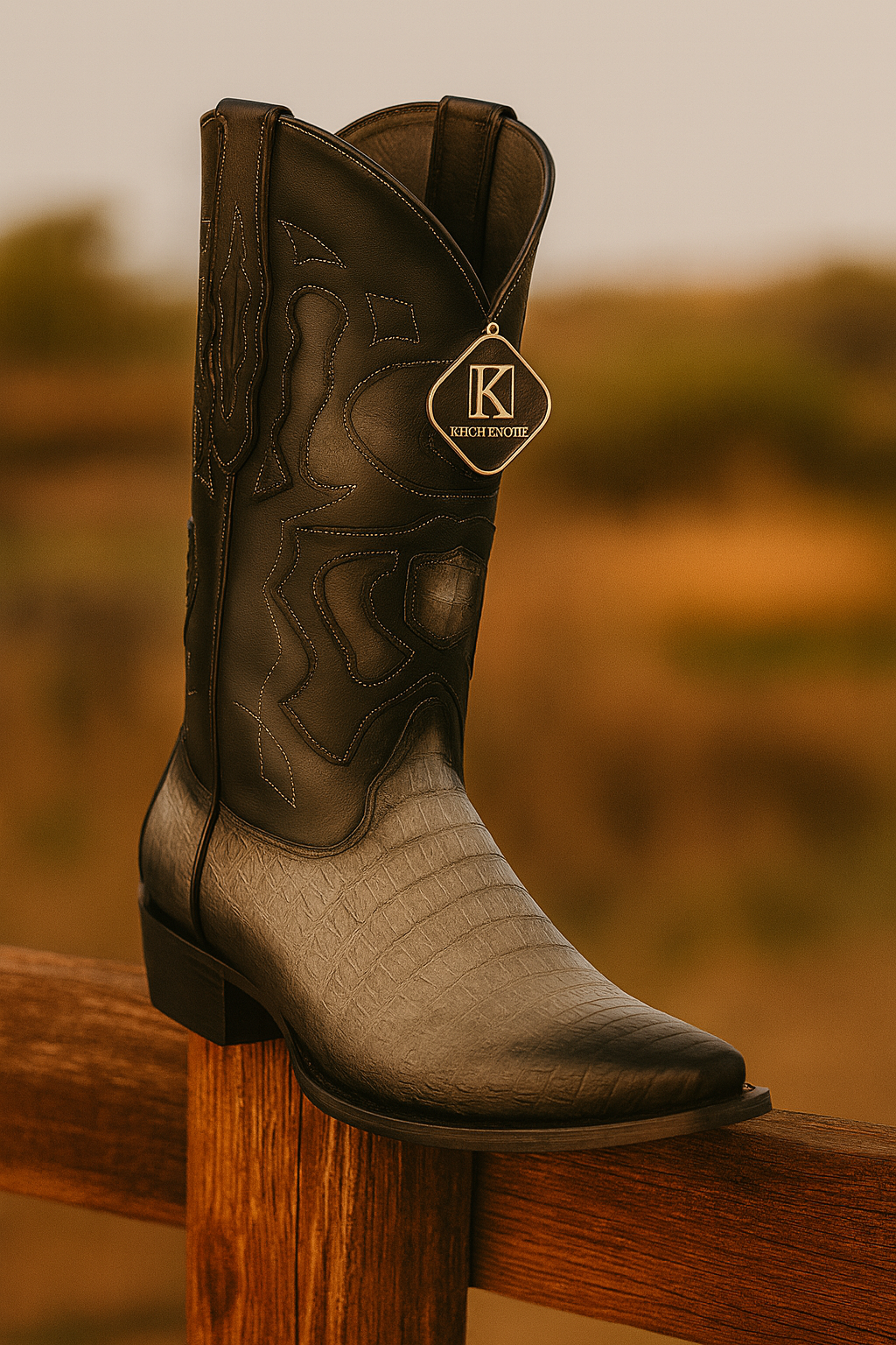 Caiman Belly Snip Toe Boots by King Exotic