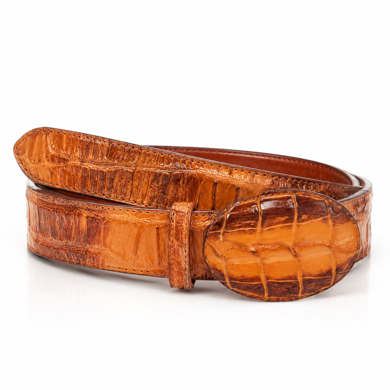 Caiman Skin Cowboy Belt by Wild West Boots