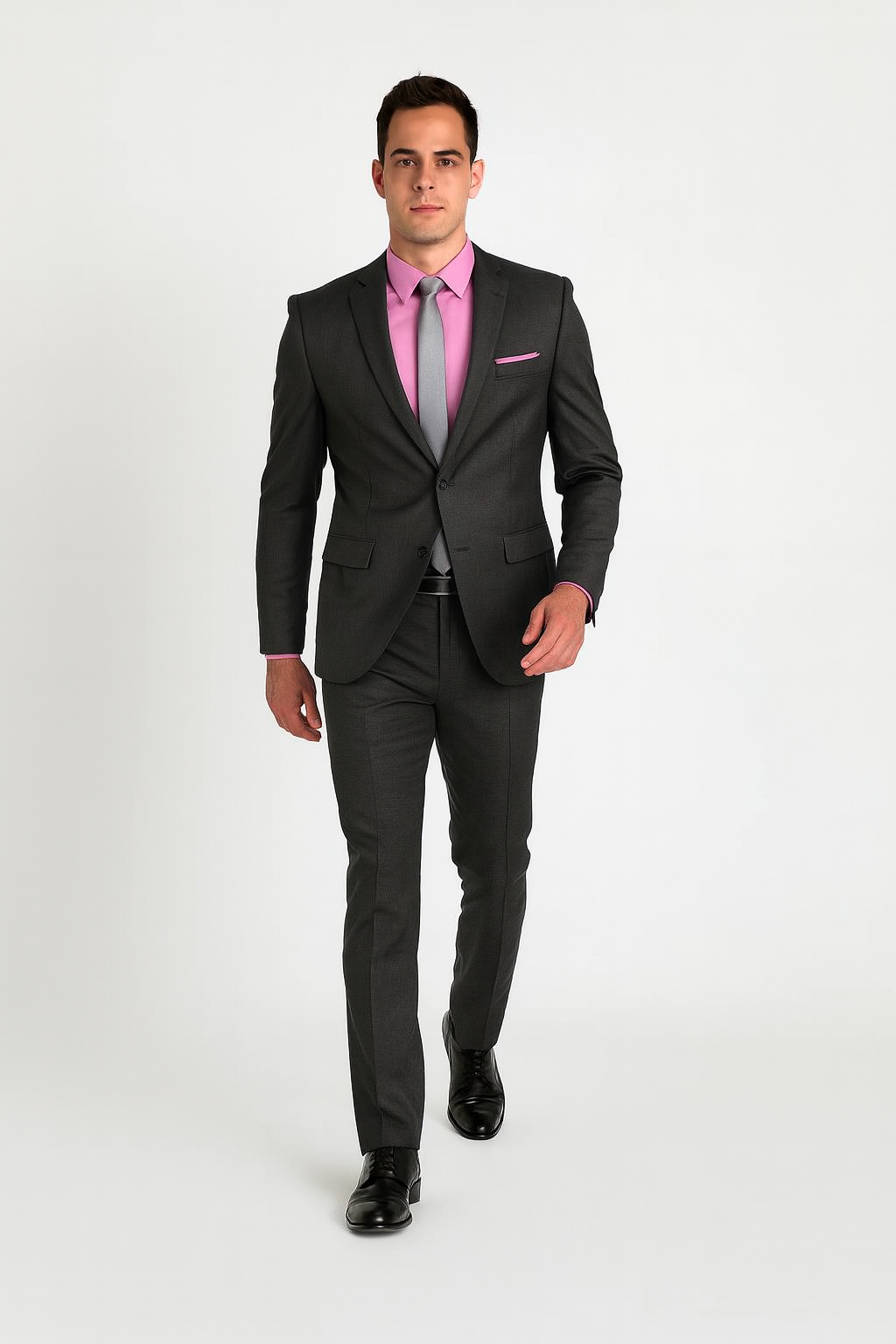 Men's Charcoal Slim Fit Cheap Priced Business Suits Clearance Sale