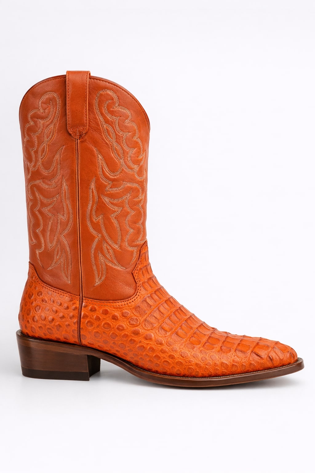 Caiman Hornback Cowboy Boots by King Exotic