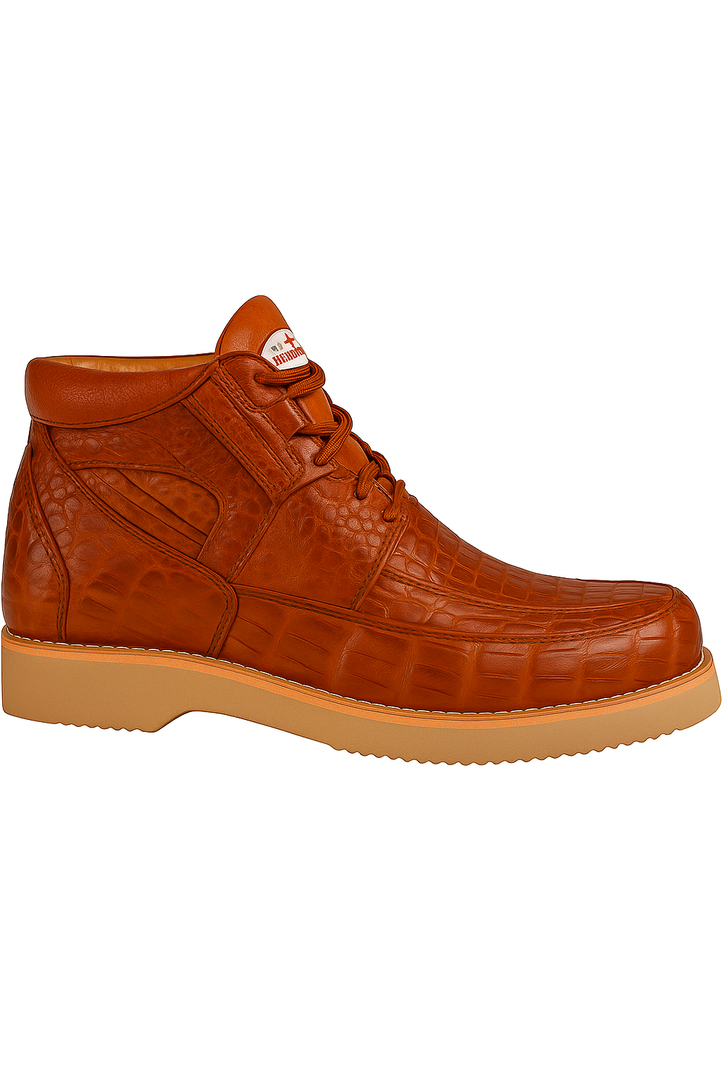 Los Altos Cognac Full Caiman Skin Sneakers