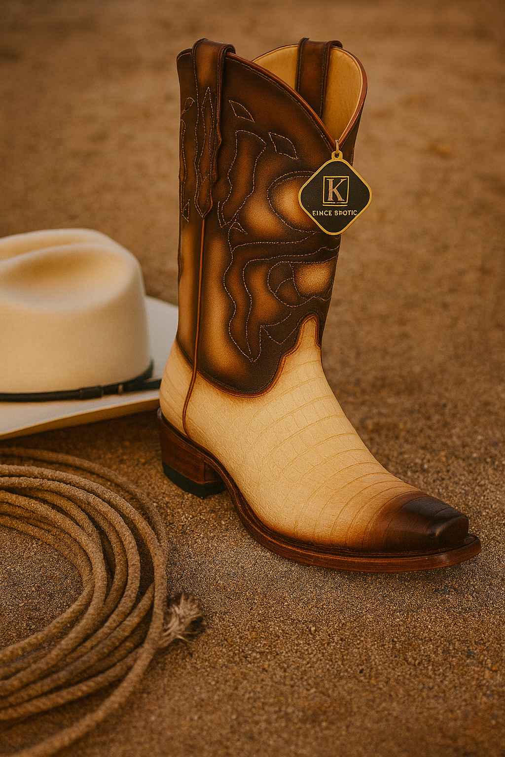 Caiman Belly Snip Toe Boots by King Exotic