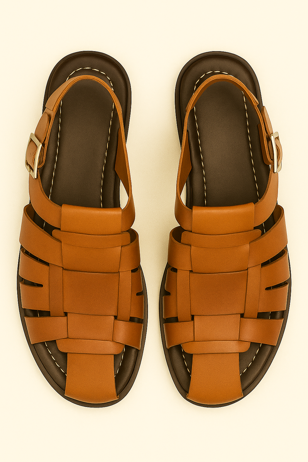 Fisherman Sandal Cognac by Mezlan, Made in Spain