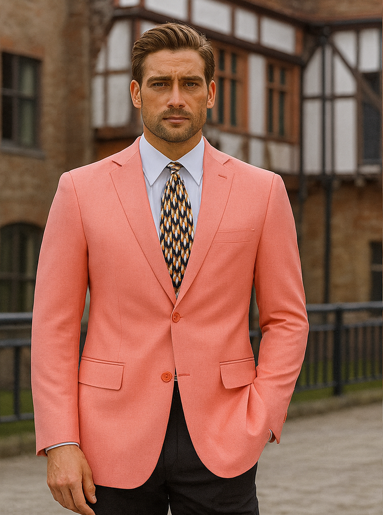 Mens Coral Blazer - Coral Sport Coat