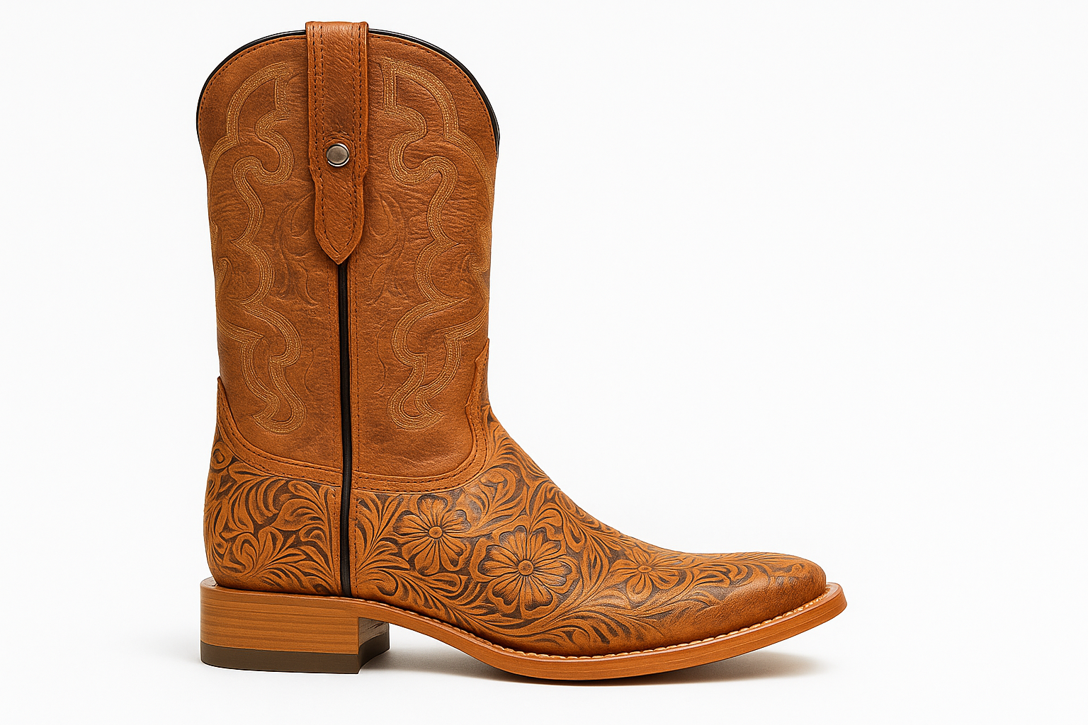 Hand Tooled Cowboy Boots Print