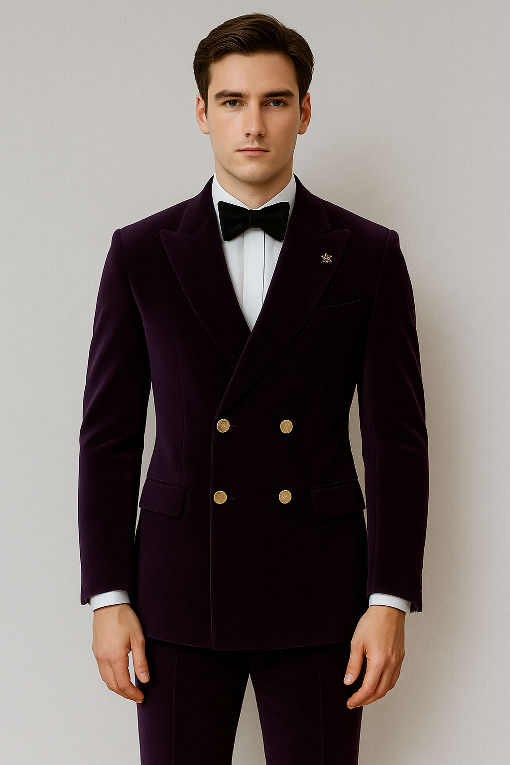 Mens Velvet Suit - Slim Fit Double Breasted Suit Blazer and Pants - Green