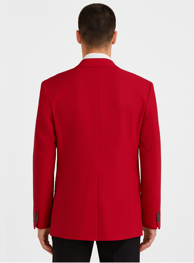 Men's RED Double Breasted Cheap Priced Blazer Jacket For Men JACKET