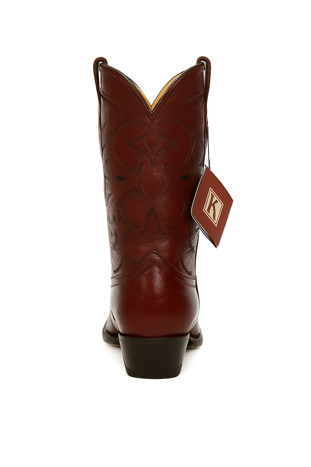 Mens Eel Cowboy Boot - "Burgundy" Boot