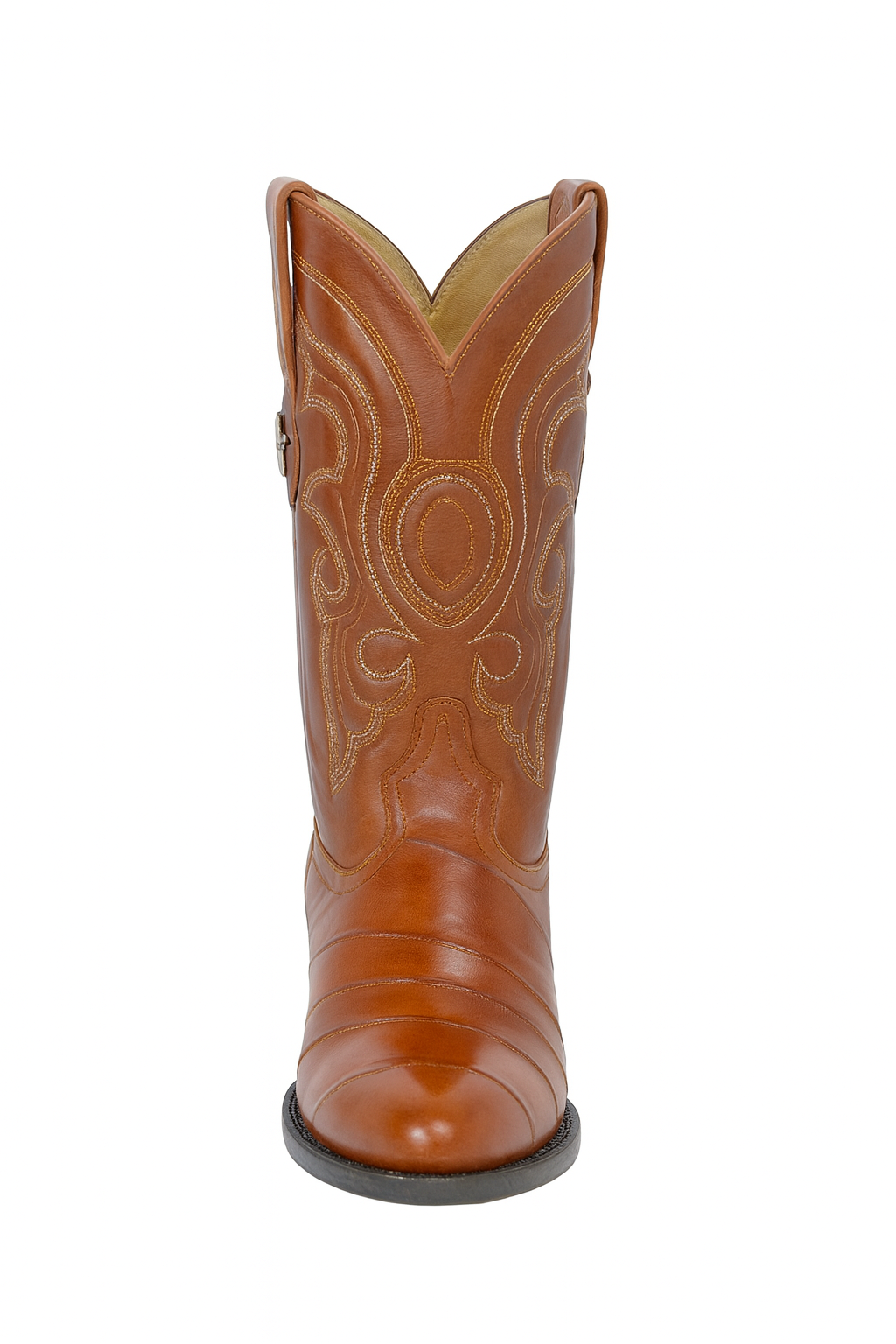Mens Eel Cowboy Boot - "Cognac" Boot