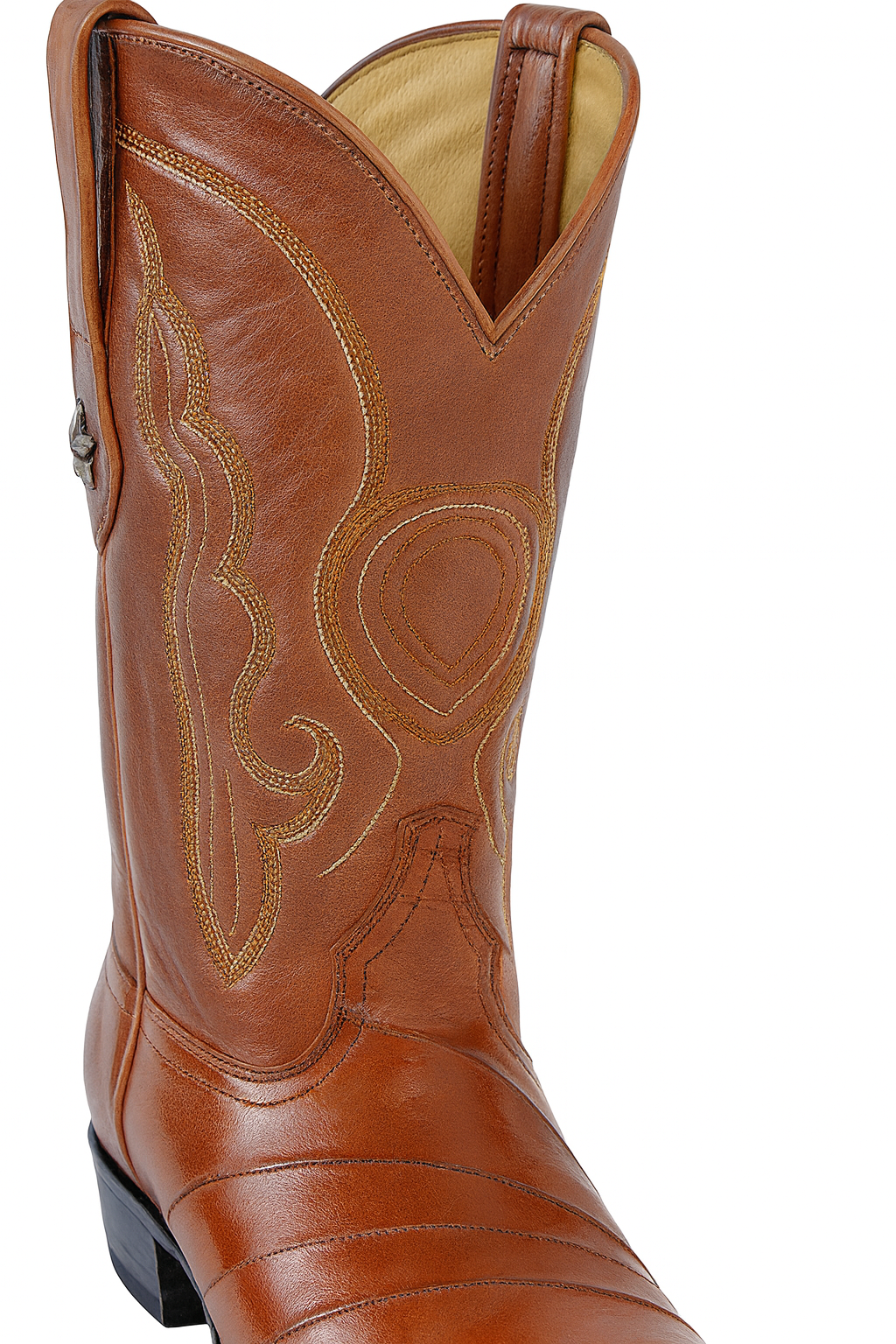 Mens Eel Cowboy Boot - "Cognac" Boot