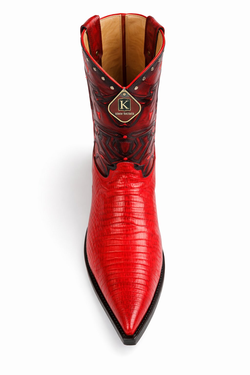 King Exotic Teju Lizard 3x Toe Red Boots