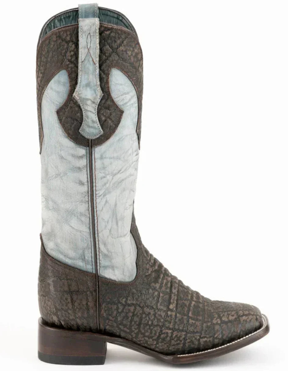 Ferrini Acero Elephant Print Boots - Black