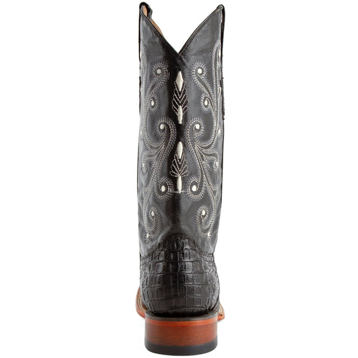 Ferrini Caiman Print Black Boots for Men