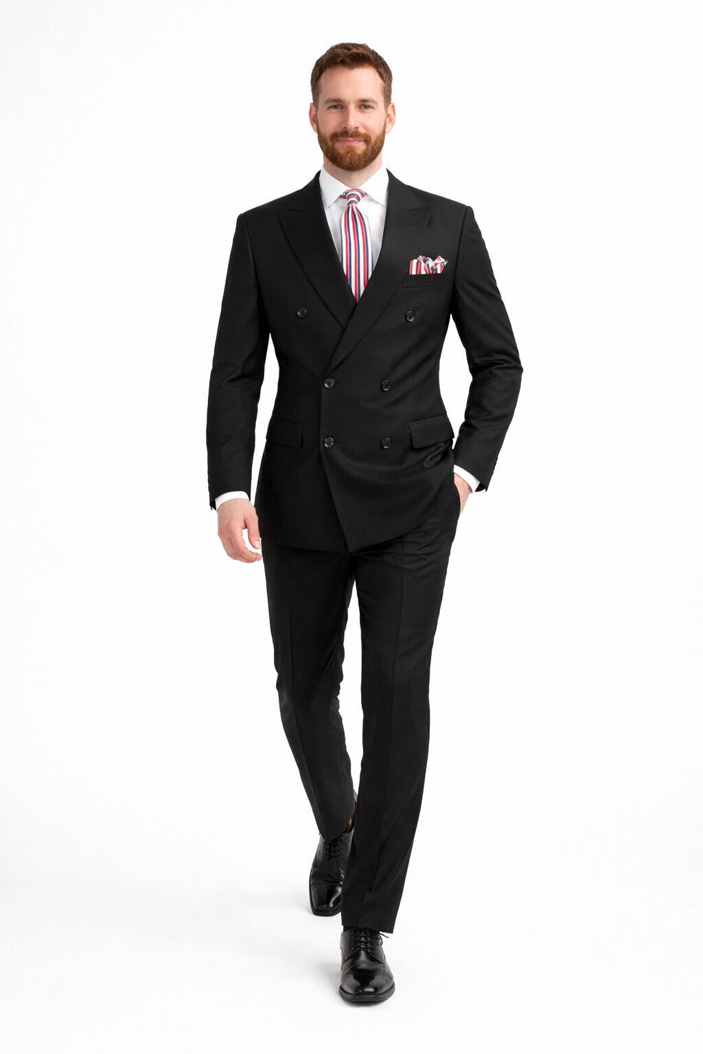 Apollo King Men's 2pc Double Breasted Outlet Suit Pleated Pants