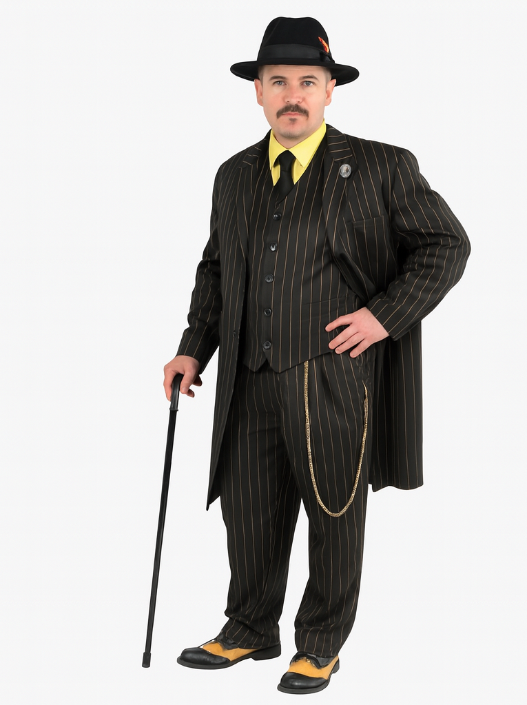 Men’s Chalk Stripe Gangster Zoot Suit