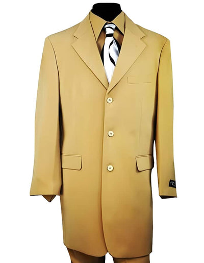 Men's Gold 1920s 1940s men's Fashion Vintage Style Long Zoot Suits