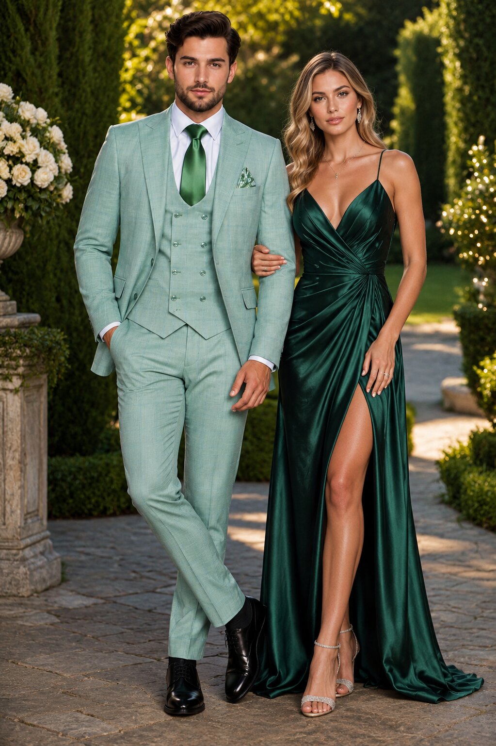 Tiglio Rosso Suit - Classic Fit Athletic Cut 100% Wool Super 150s Italian Fabric Peak Lapel in Color Mint Green
