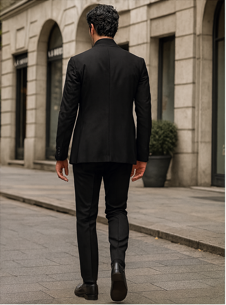 Mens John Wick Vested Black Suit Costume