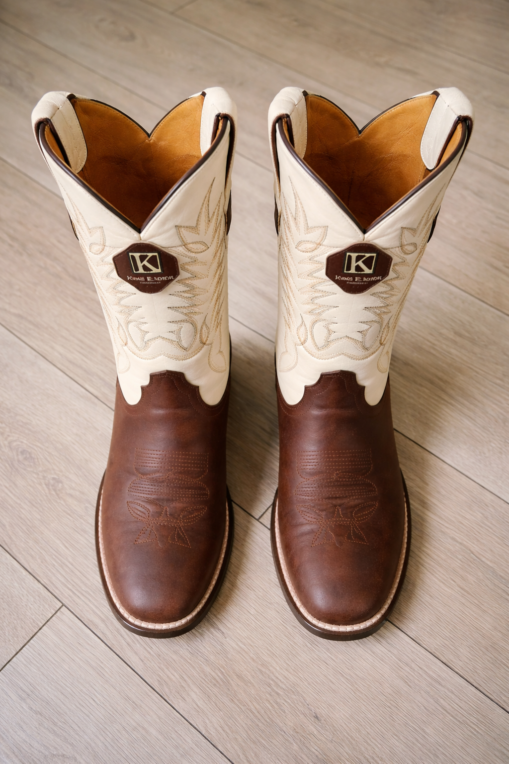 Men's Handmade Brown King Exotic Square Toe Boots