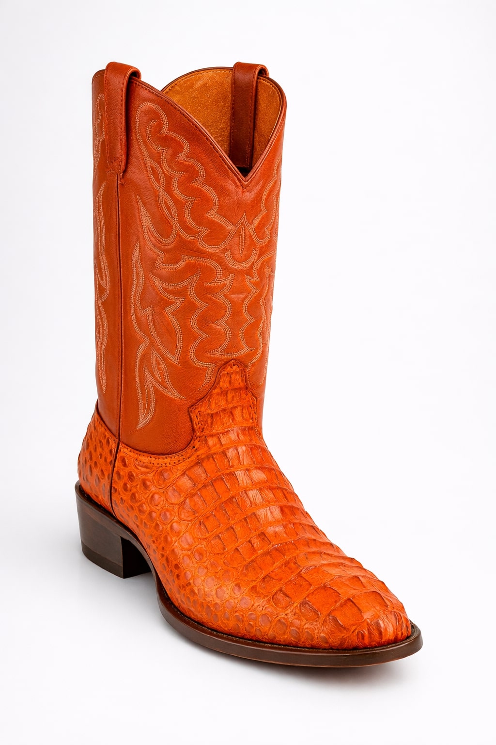 Caiman Hornback Cowboy Boots by King Exotic