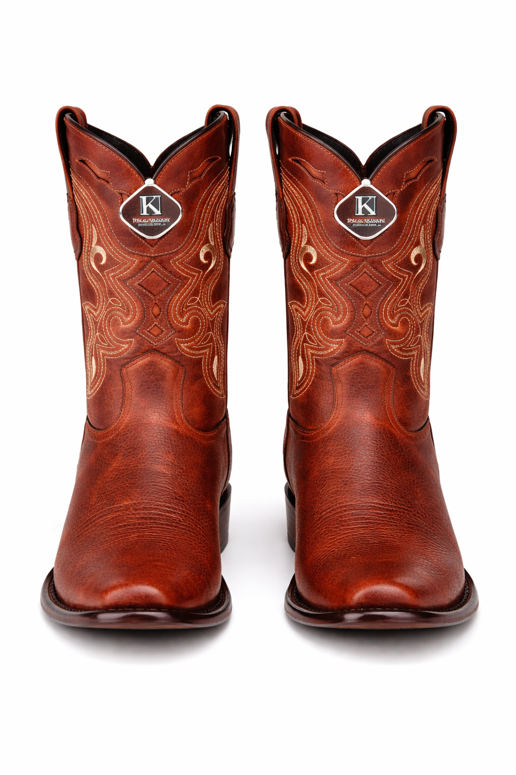 King Exotic Brown Dubai Toe Leather Boots for Men
