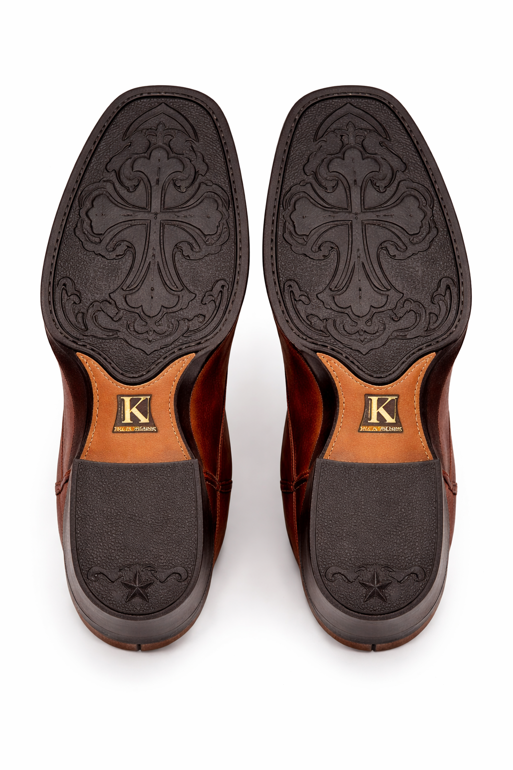King Exotic Brown Dubai Toe Leather Boots for Men