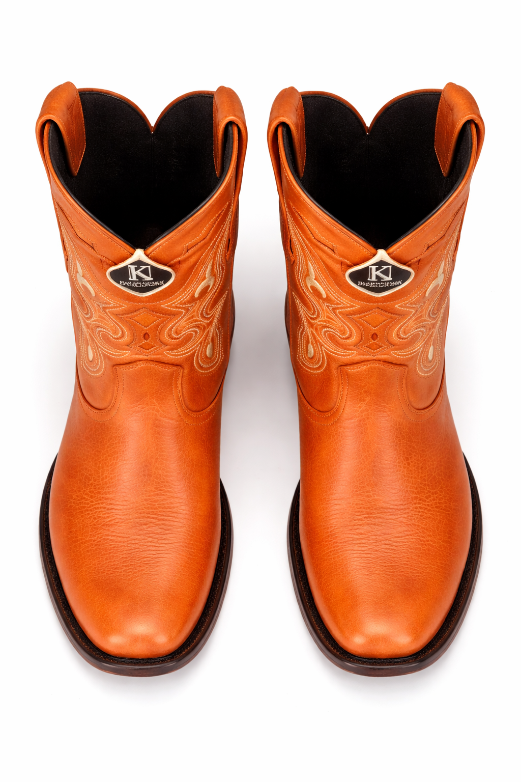 King Exotic Honey Leather Dubai Toe Boots