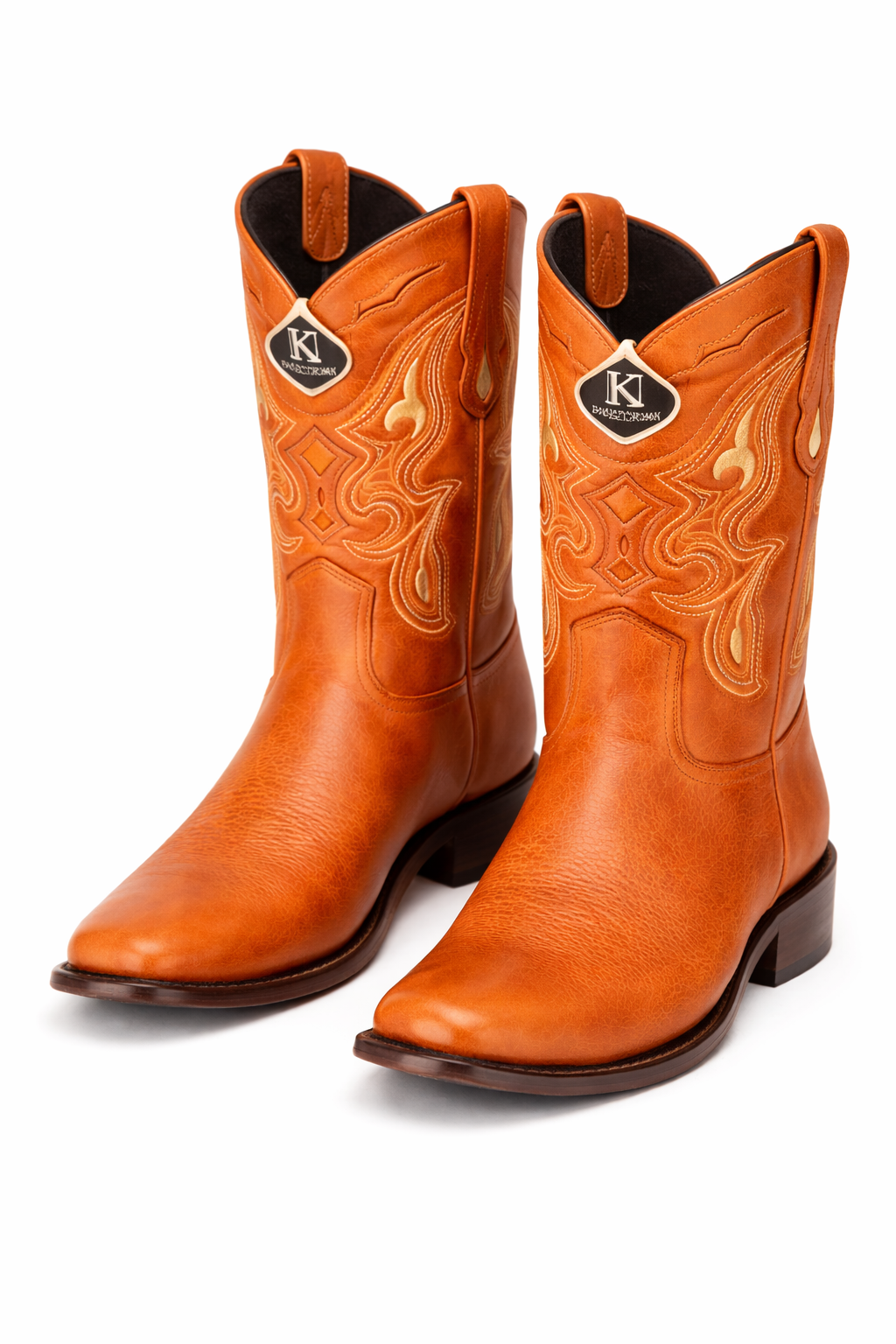 King Exotic Honey Leather Dubai Toe Boots