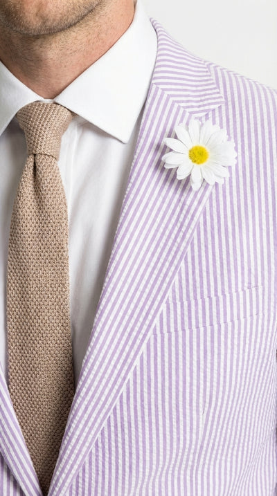 Mens Lavender Seersucker Blazer β Lightweight Striped Summer Sport Coat Casual Smart Formal Jacket