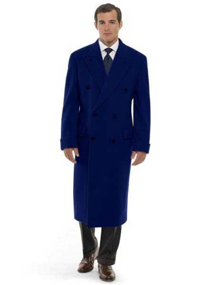 Double Breasted Wool Topcoat for Men
