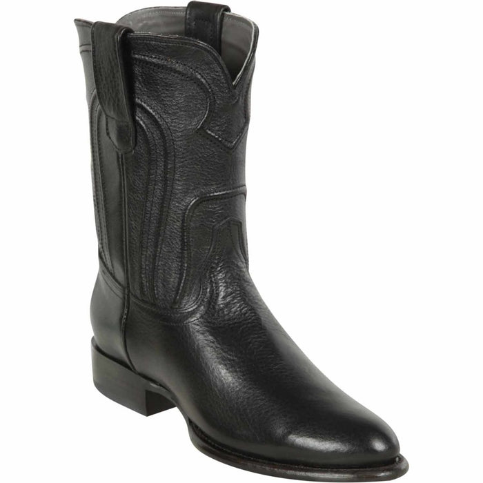 Men's Los Altos Original Leather Boots Roper Toe - Black