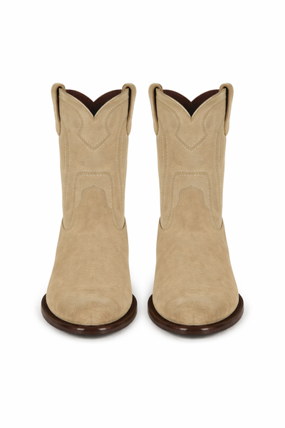 Men's Los Altos Original Suede Leather Boots Roper Toe with Zipper - Oryx