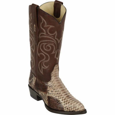 Men's Los Altos Python J-Toe Boots, Rustic Brown