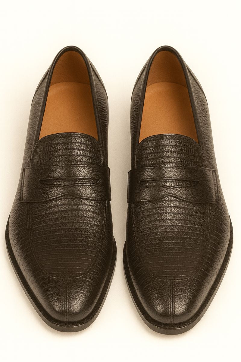 Mezlan Lipari Lizard Penny Loafer Dress Shoe
