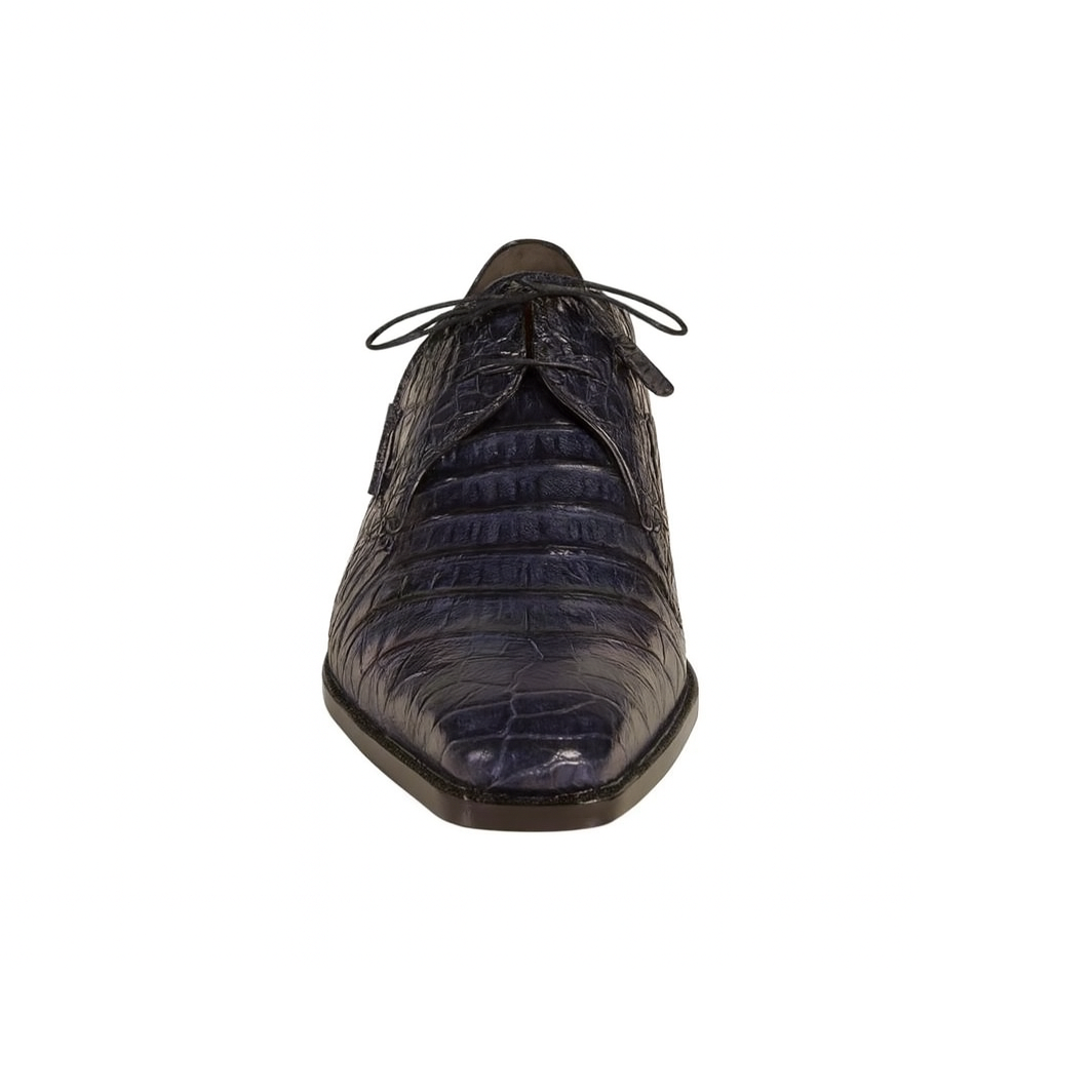 Mezlan Navy Caiman Crocodile Dress Shoe