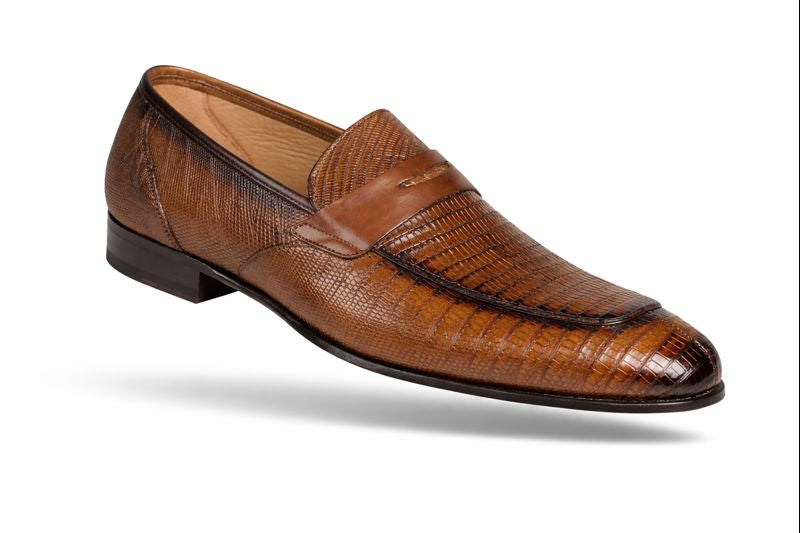 Mezlan Lipari Lizard Penny Loafer Dress Shoe