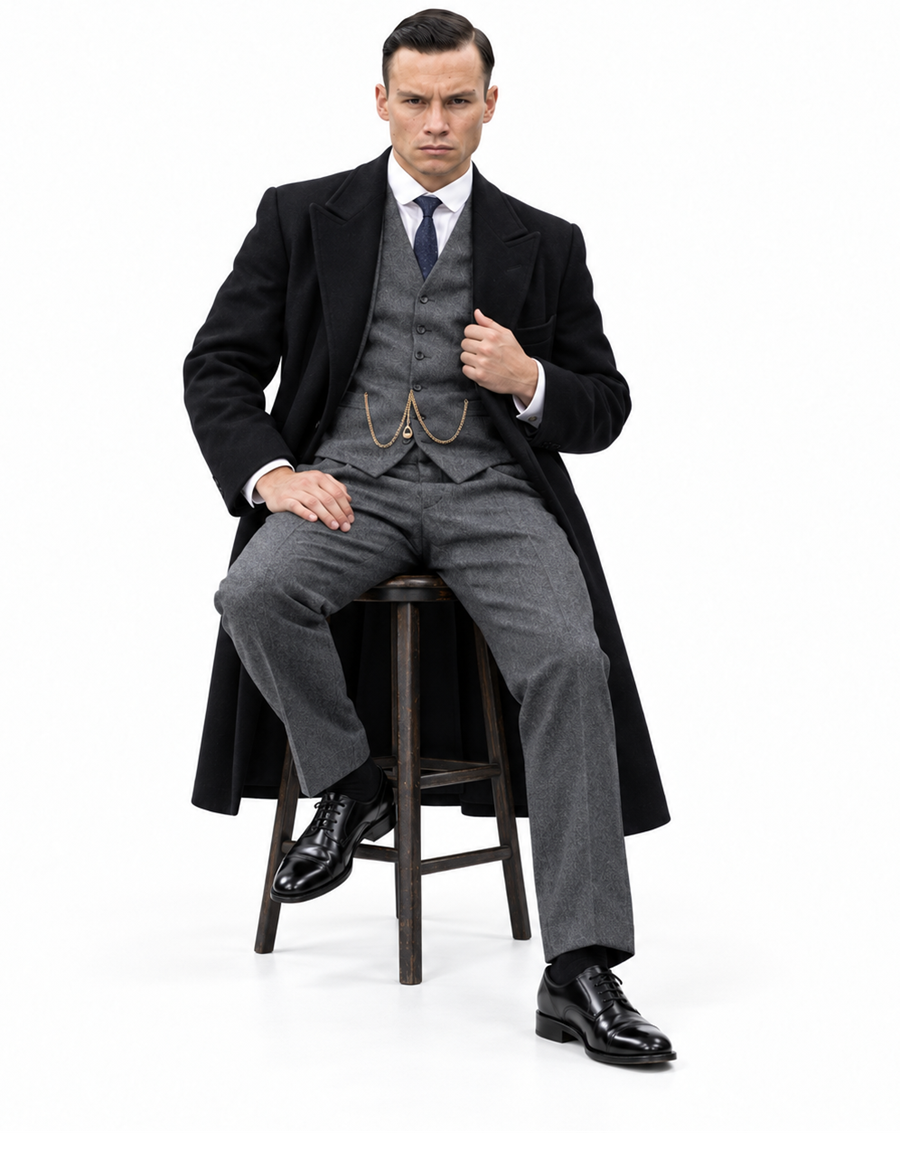 Michael Gray Gangster Suit & Overcoat Set