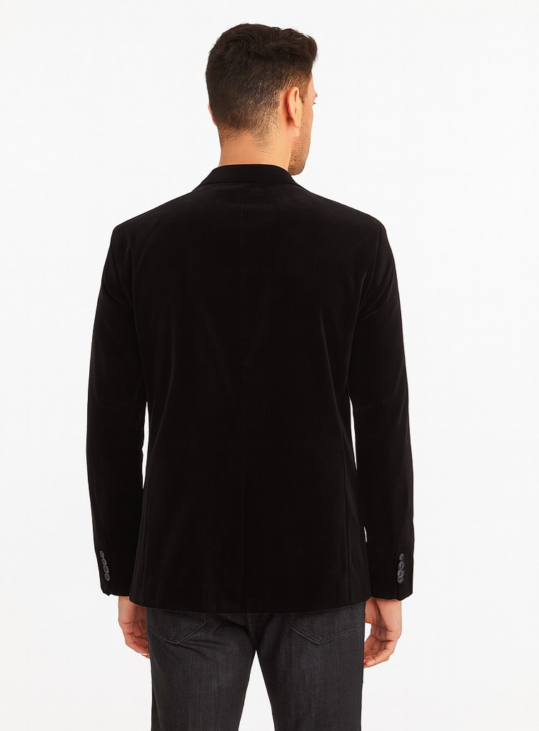 Black Velvet Modern Fit Men's Blazer