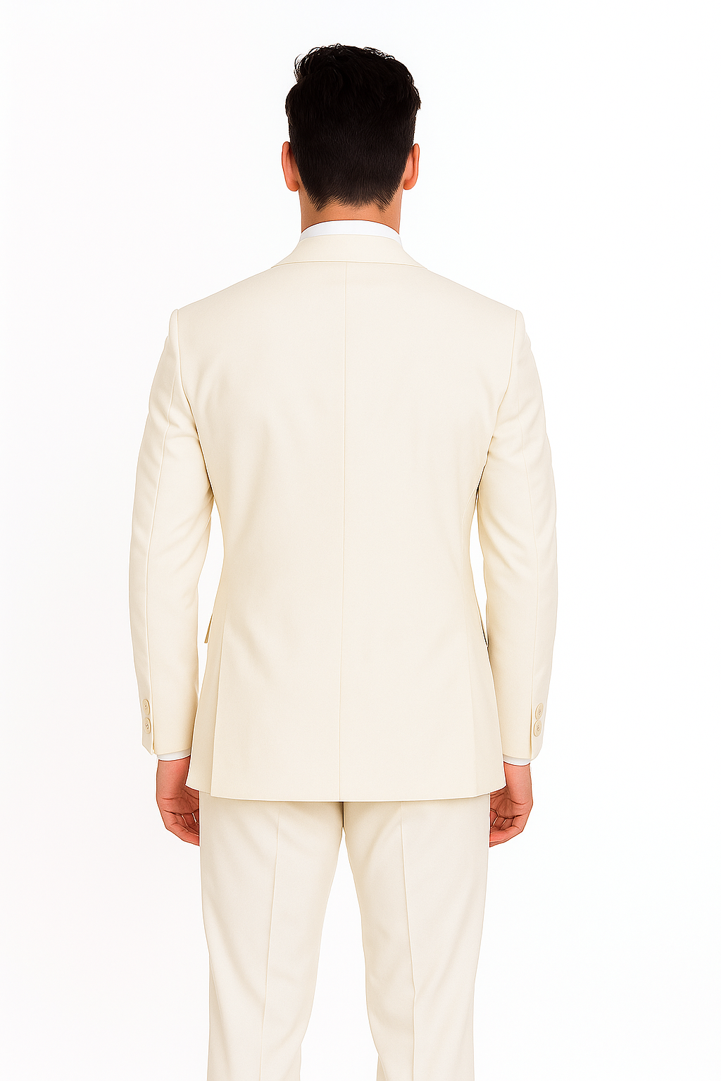 Men's Off White 2pc Double Breasted Suits Dress Suit
