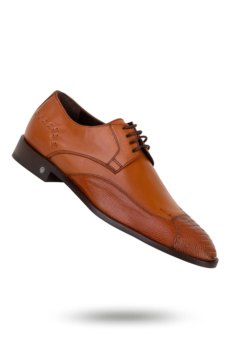 Vestigium Cognac Ostrich Leg Derby Shoes