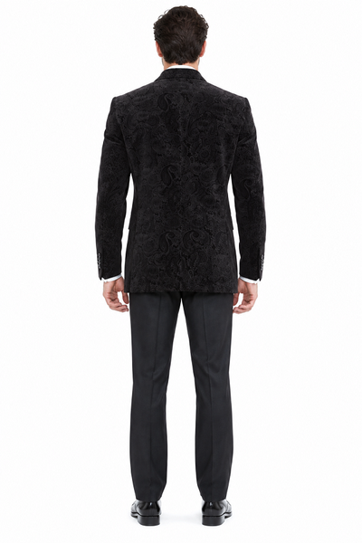 Men's Paisley Velvet ~ Velour Blazer Sport Coat Jacket