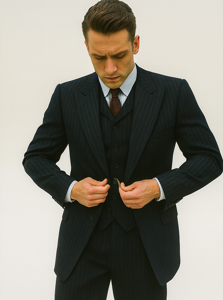 Michael Gray 1920s Pinstripe Suit Costume